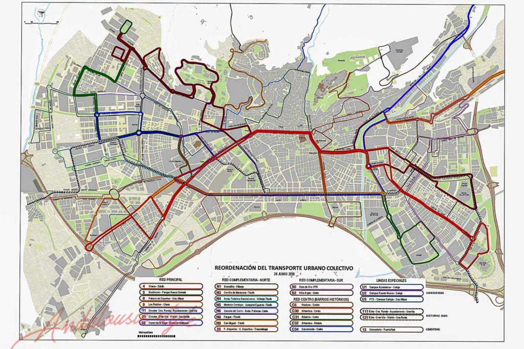 Plan bus Grenade Espagne
